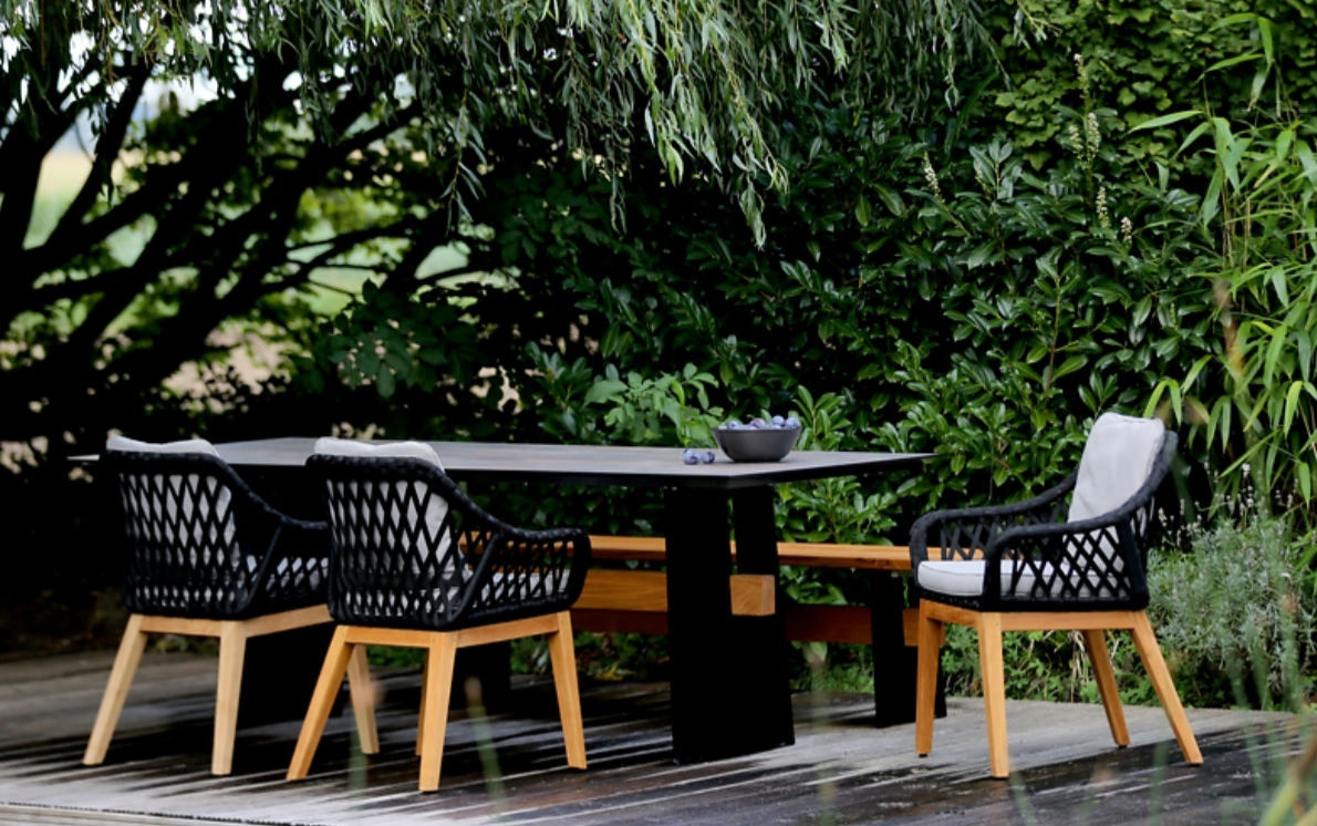Gartenmöbel Essgruppe mit Tisch Brava und Stuhl Demian